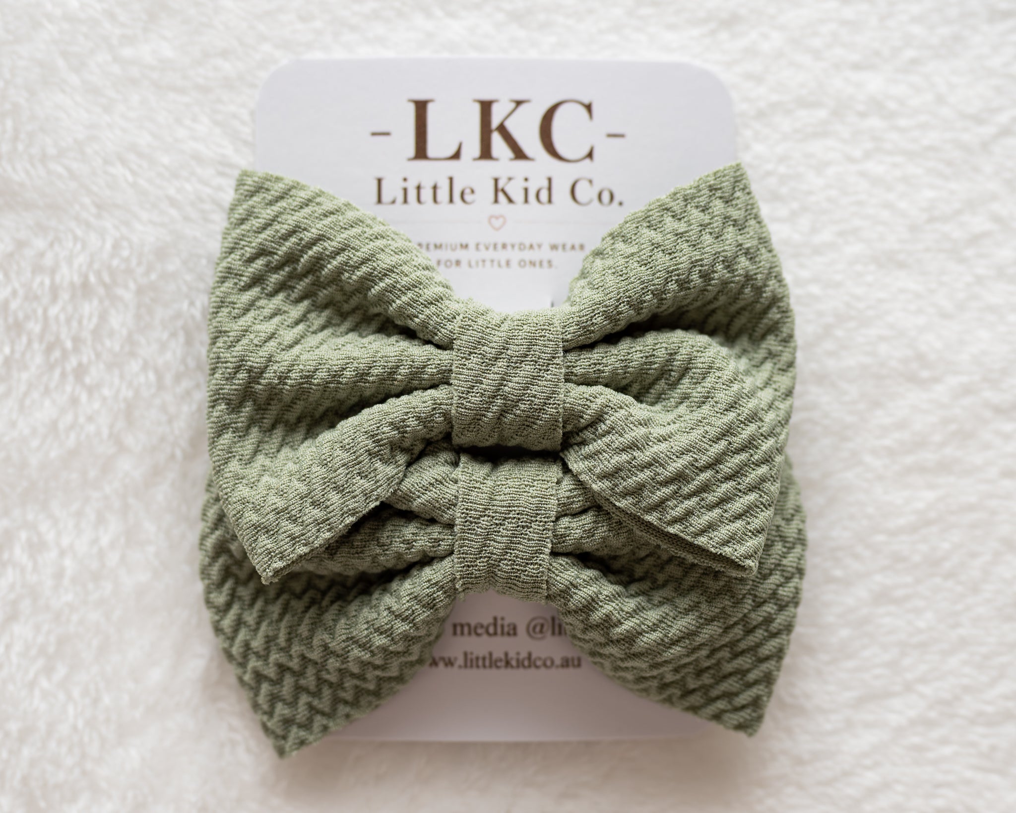LKC Textured Bow Clip Duo