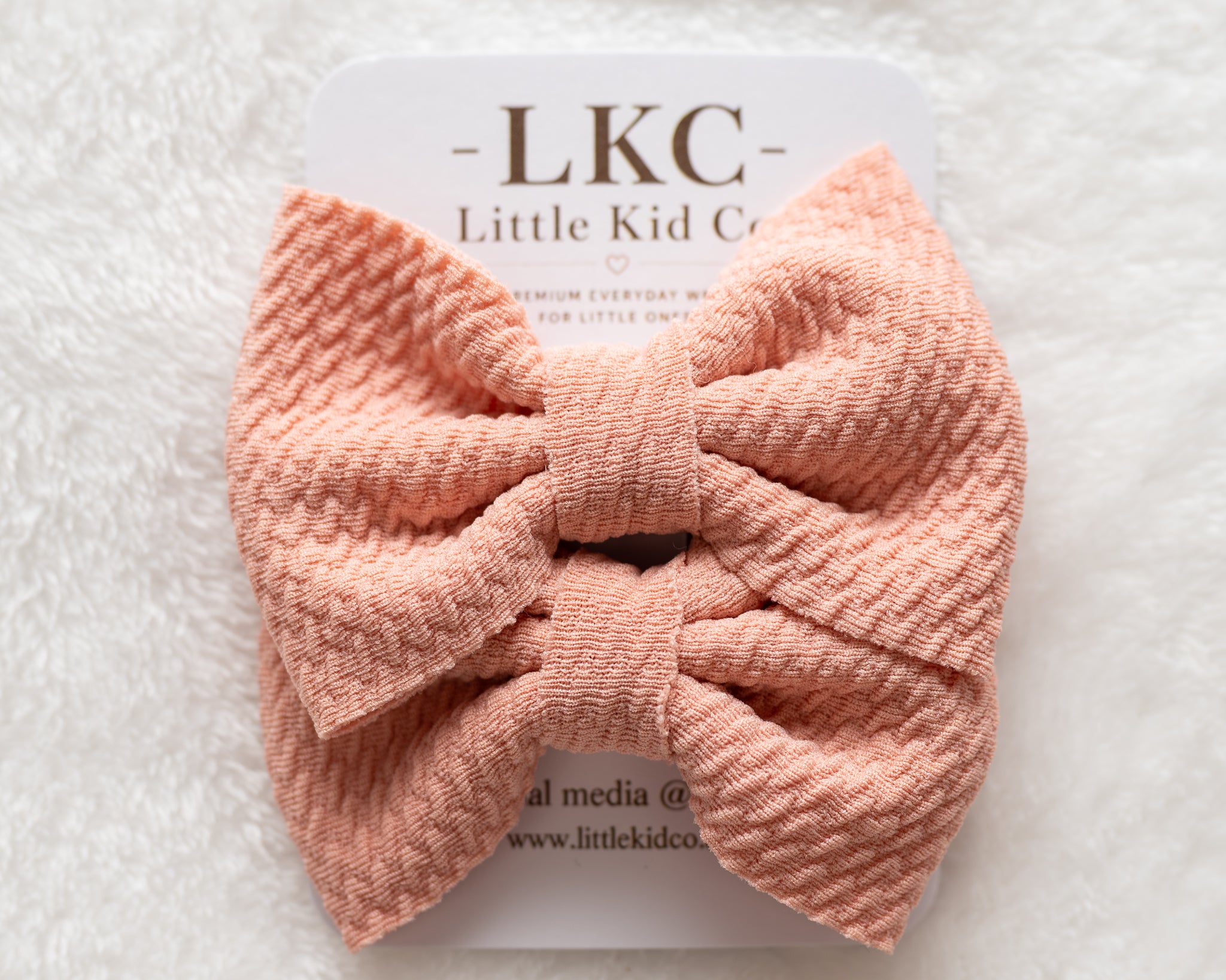 LKC Textured Bow Clip Duo