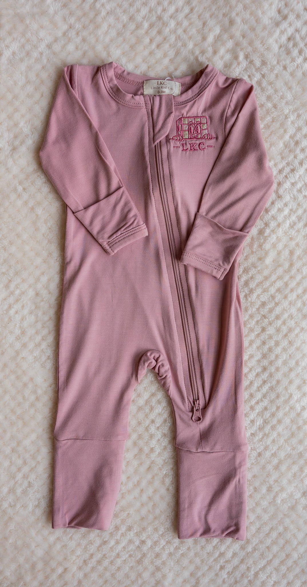 LKC Checker Club Bamboo Zip Romper