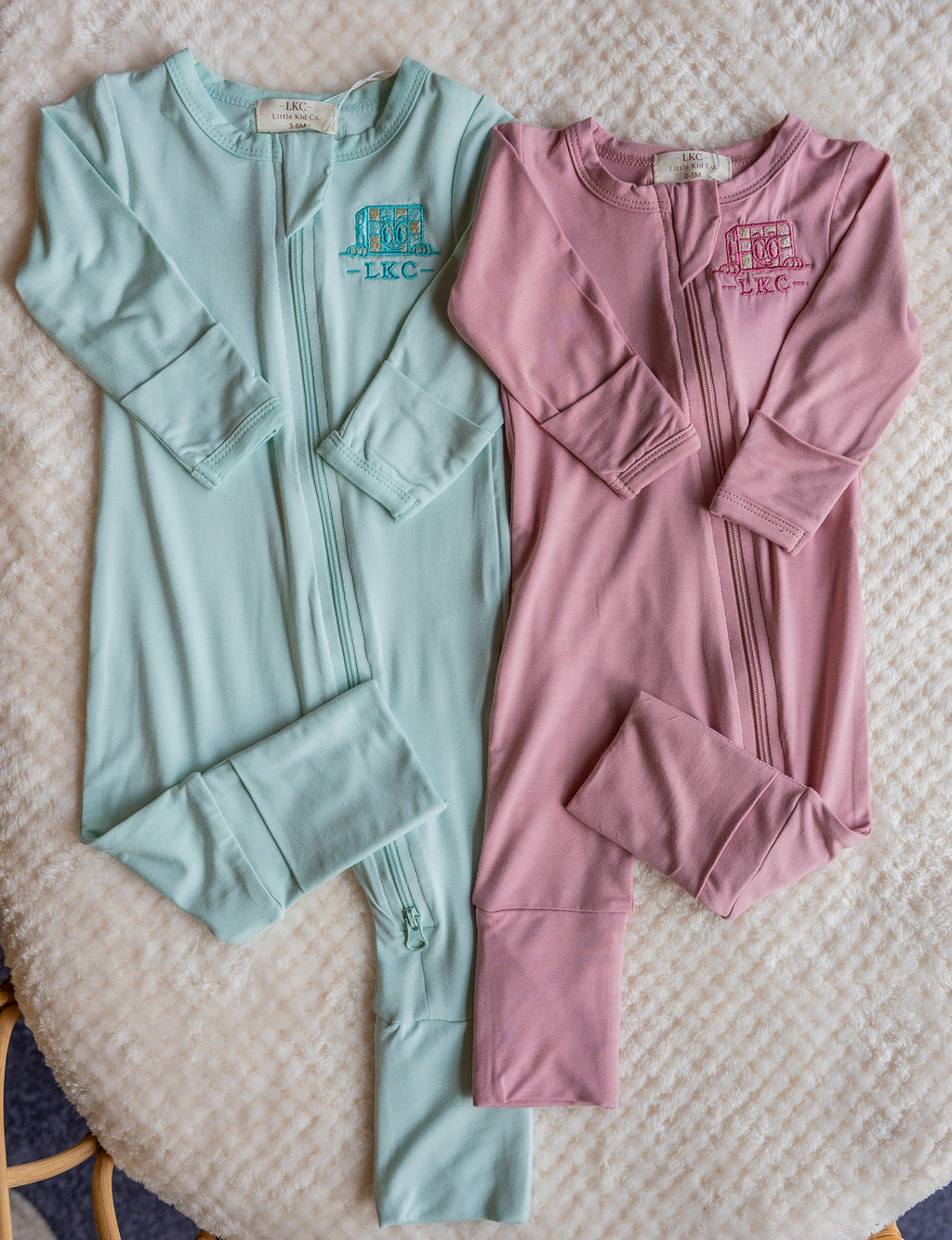 LKC Checker Club Bamboo Zip Romper