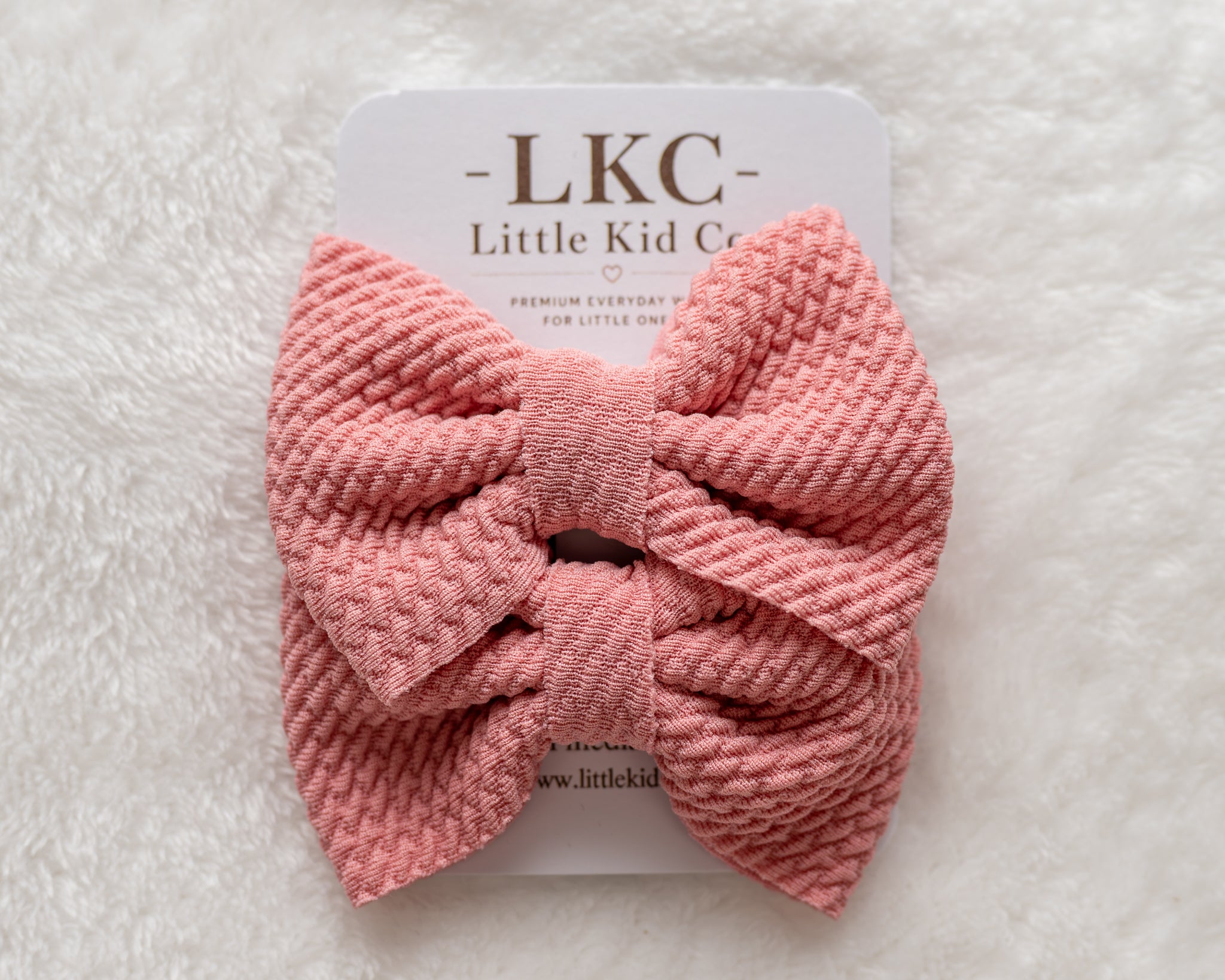 LKC Textured Bow Clip Duo