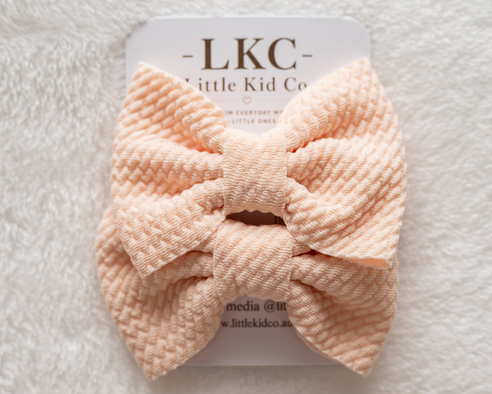 LKC Textured Bow Clip Duo