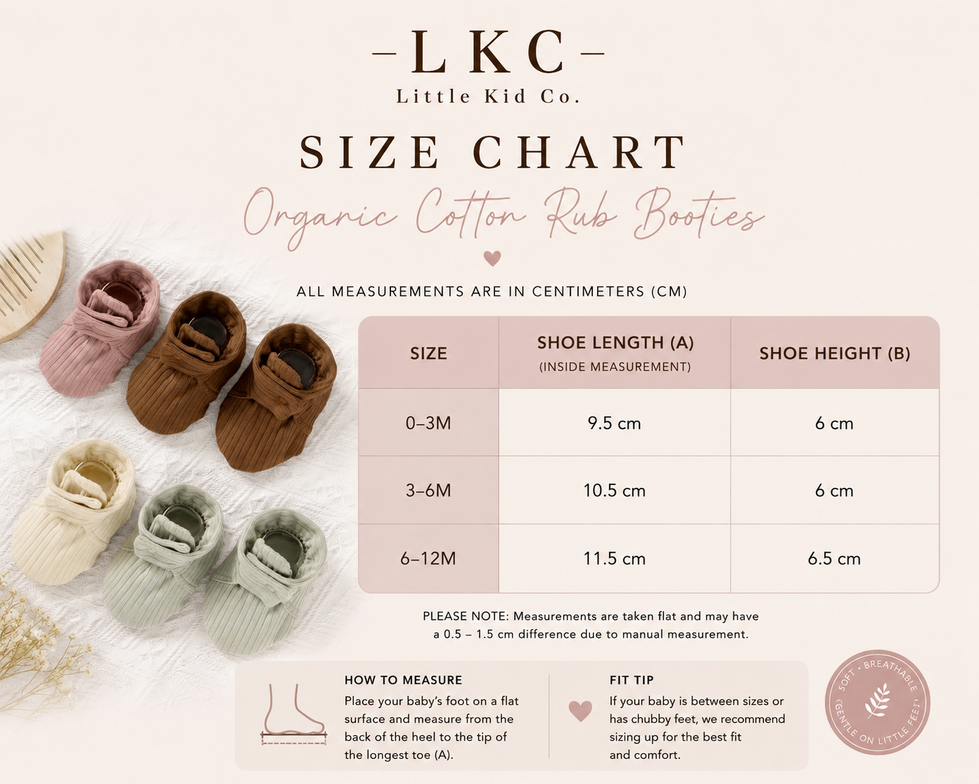 Stretch Organic Cotton Rib Booties