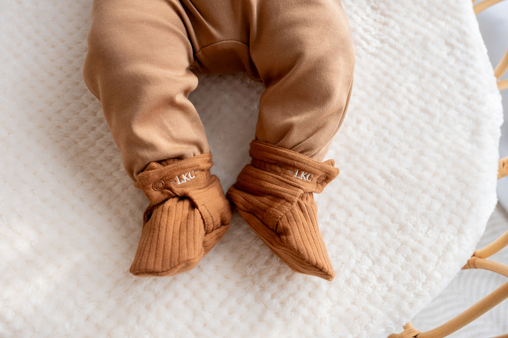 Stretch Organic Cotton Rib Booties