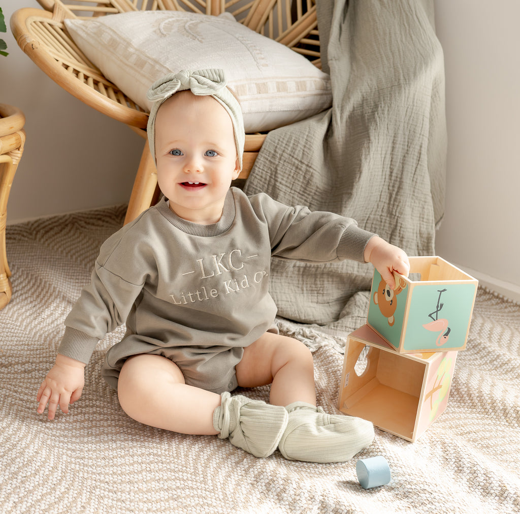 Stretch Organic Cotton Rib Booties