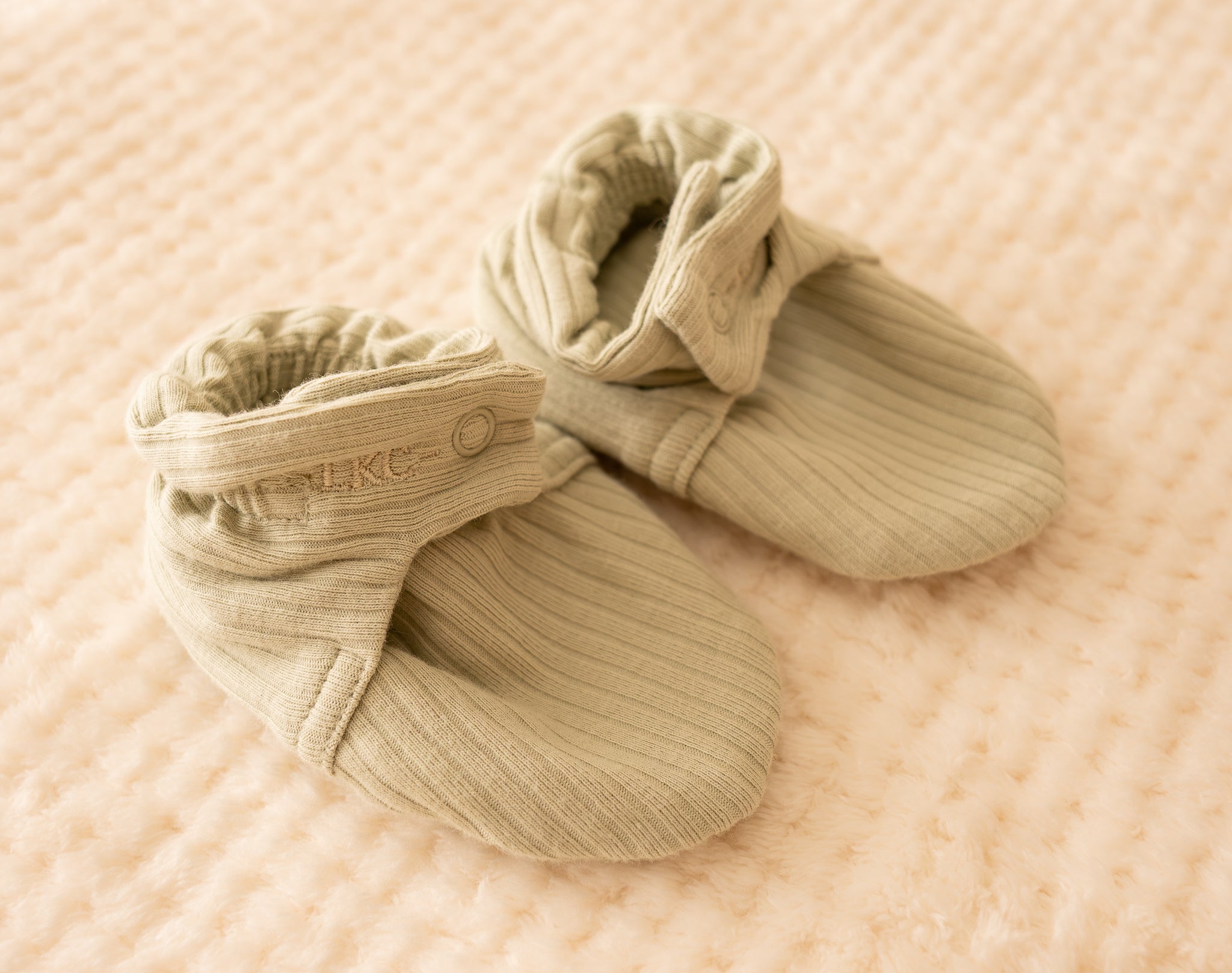 Stretch Organic Cotton Rib Booties