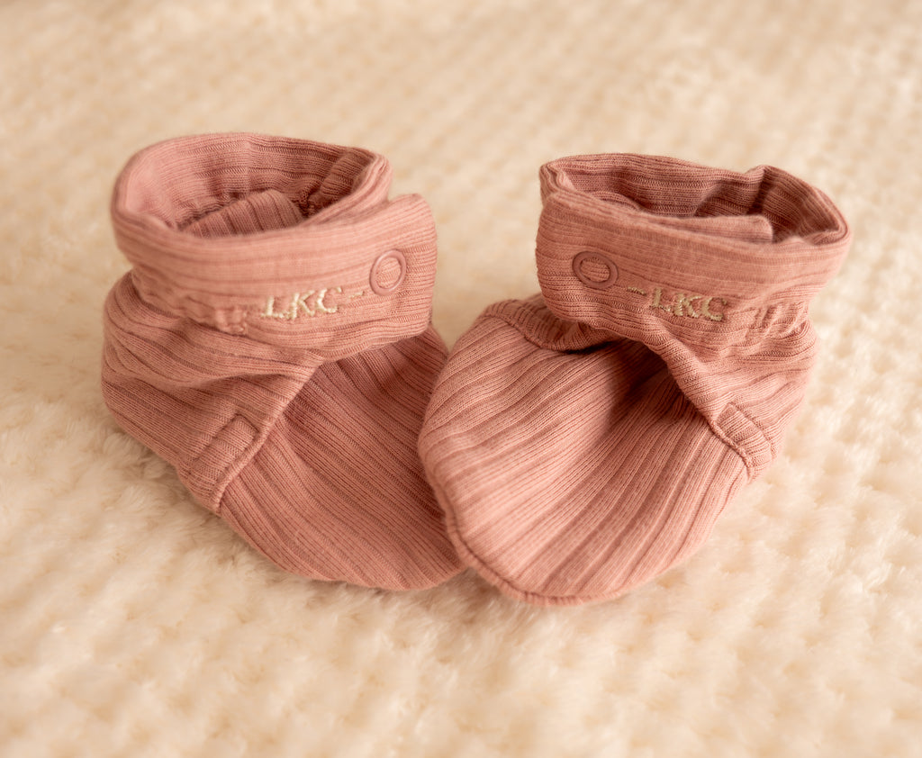 Stretch Organic Cotton Rib Booties