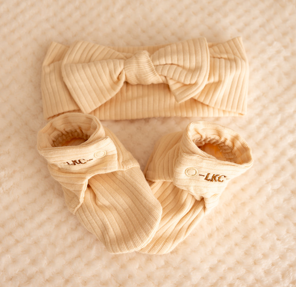 Stretch Organic Cotton Rib Booties