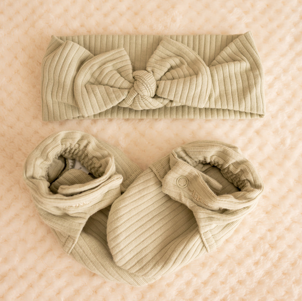 Stretch Organic Cotton Rib Booties