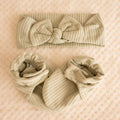 Stretch Organic Cotton Rib Bow Headband