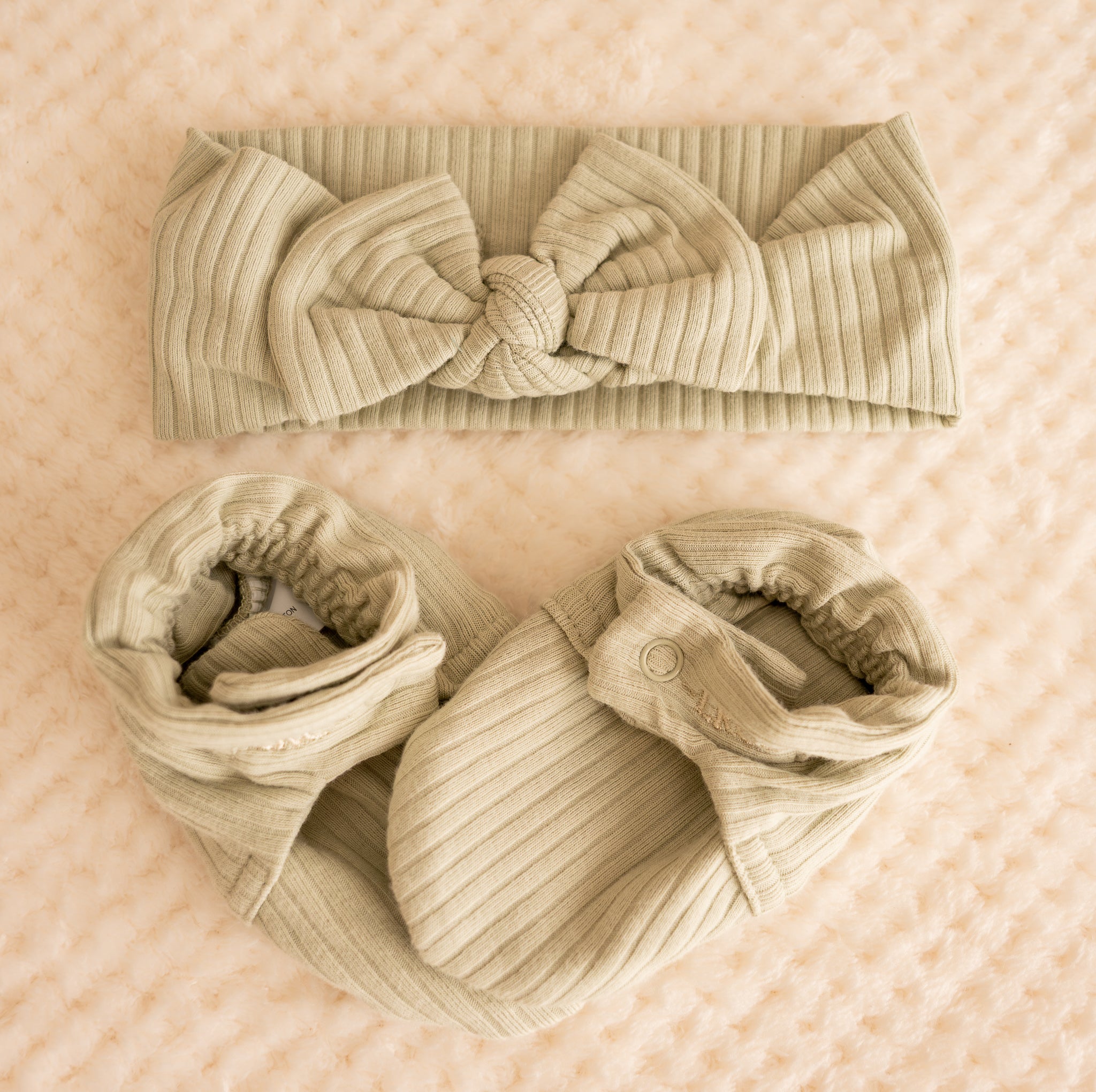 Stretch Organic Cotton Rib Booties