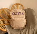 Personalised Corduroy Backpack