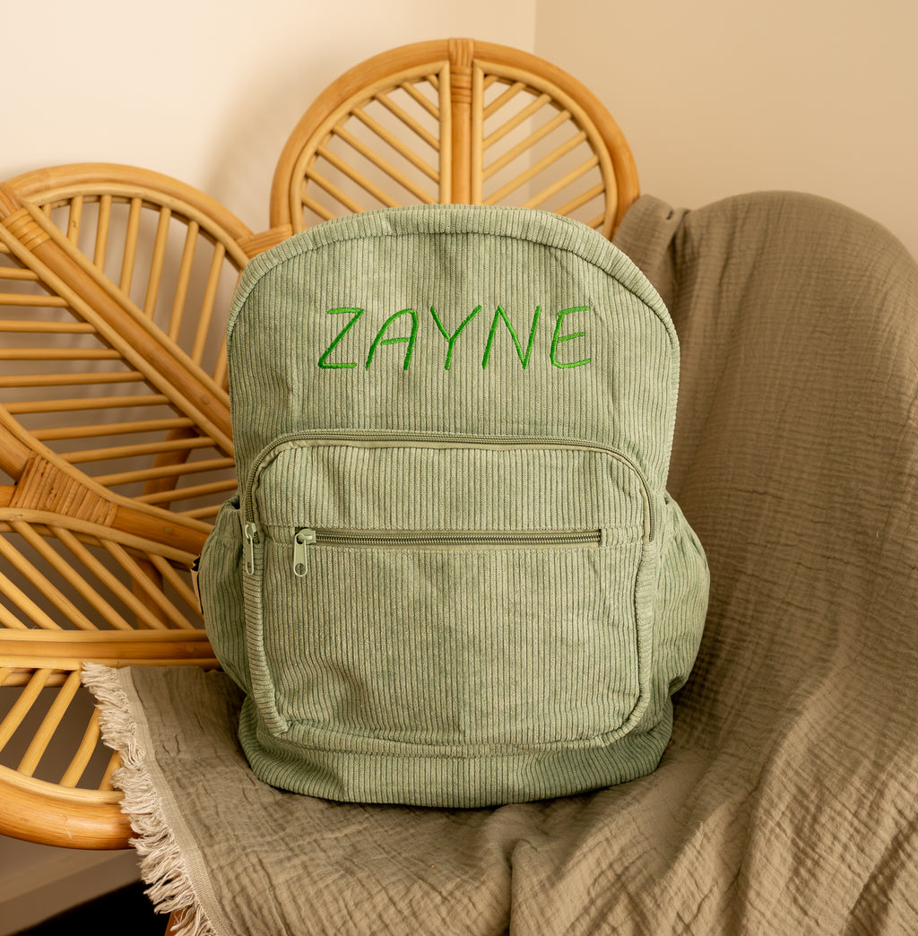 Personalised Corduroy Backpack
