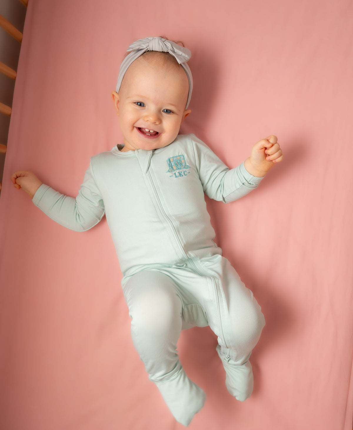 LKC Checker Club Bamboo Zip Romper