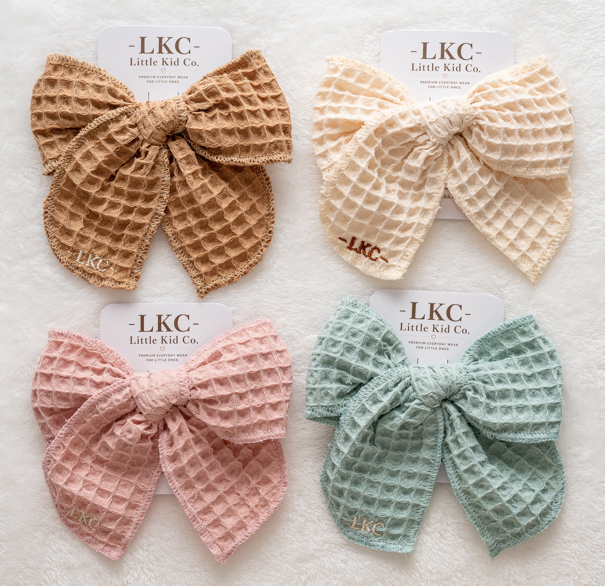 LKC Waffle Bow Clip