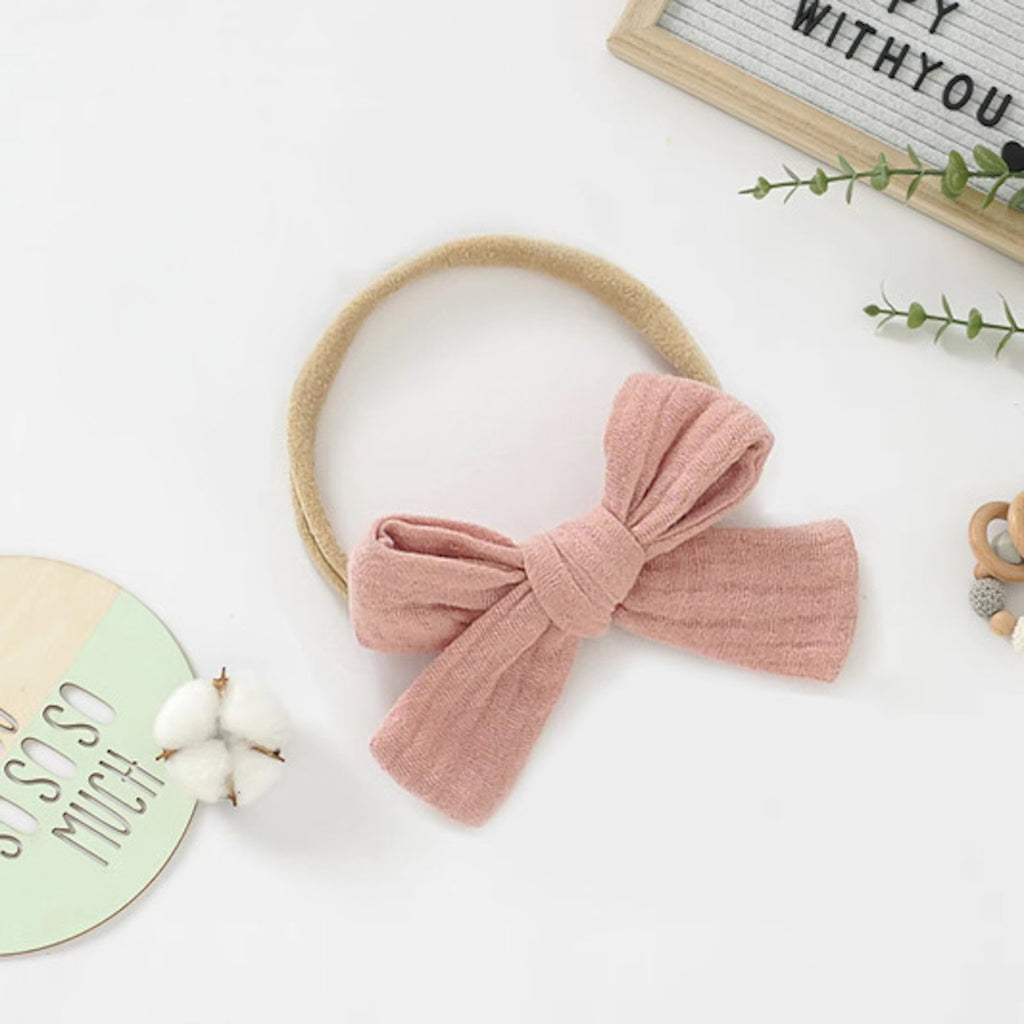 Cotton Woven Bow Headband