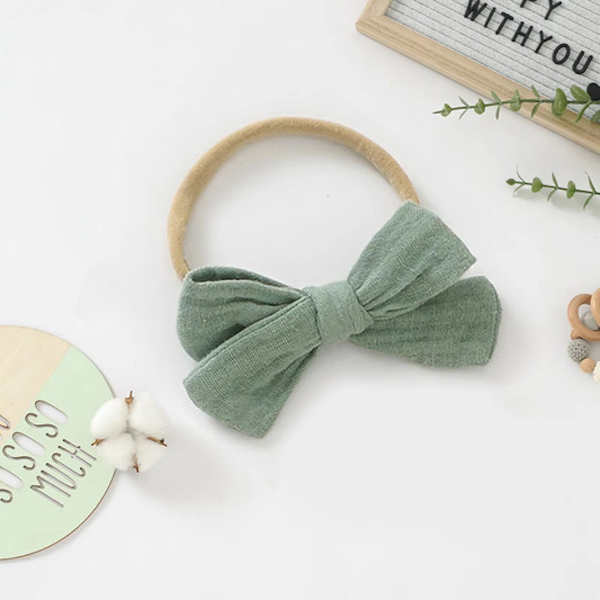 Cotton Woven Bow Headband