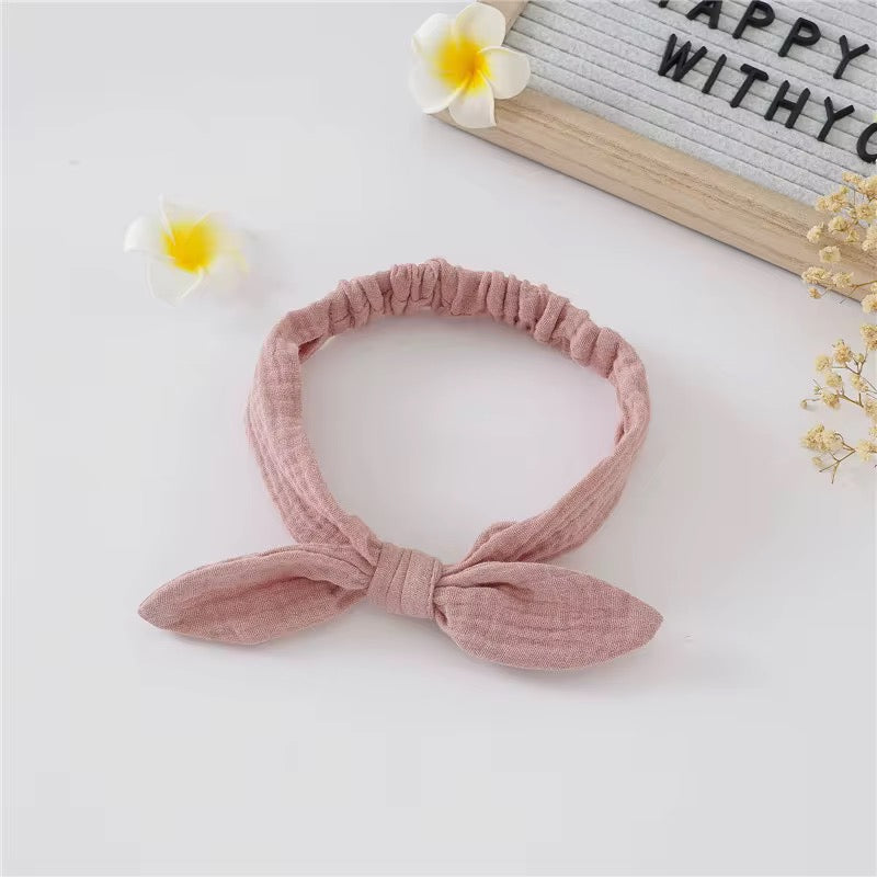 Organic Cotton Knotted Bow Headband