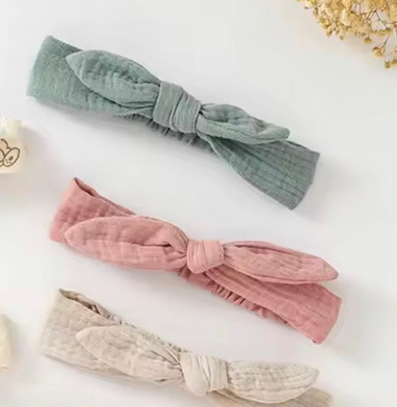 Organic Cotton Knotted Bow Headband