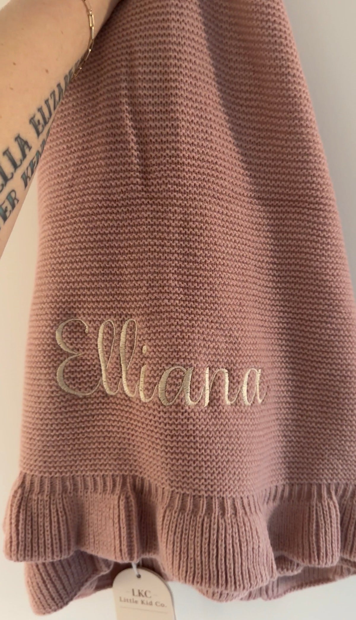Soft Knitted Personalised Blanket