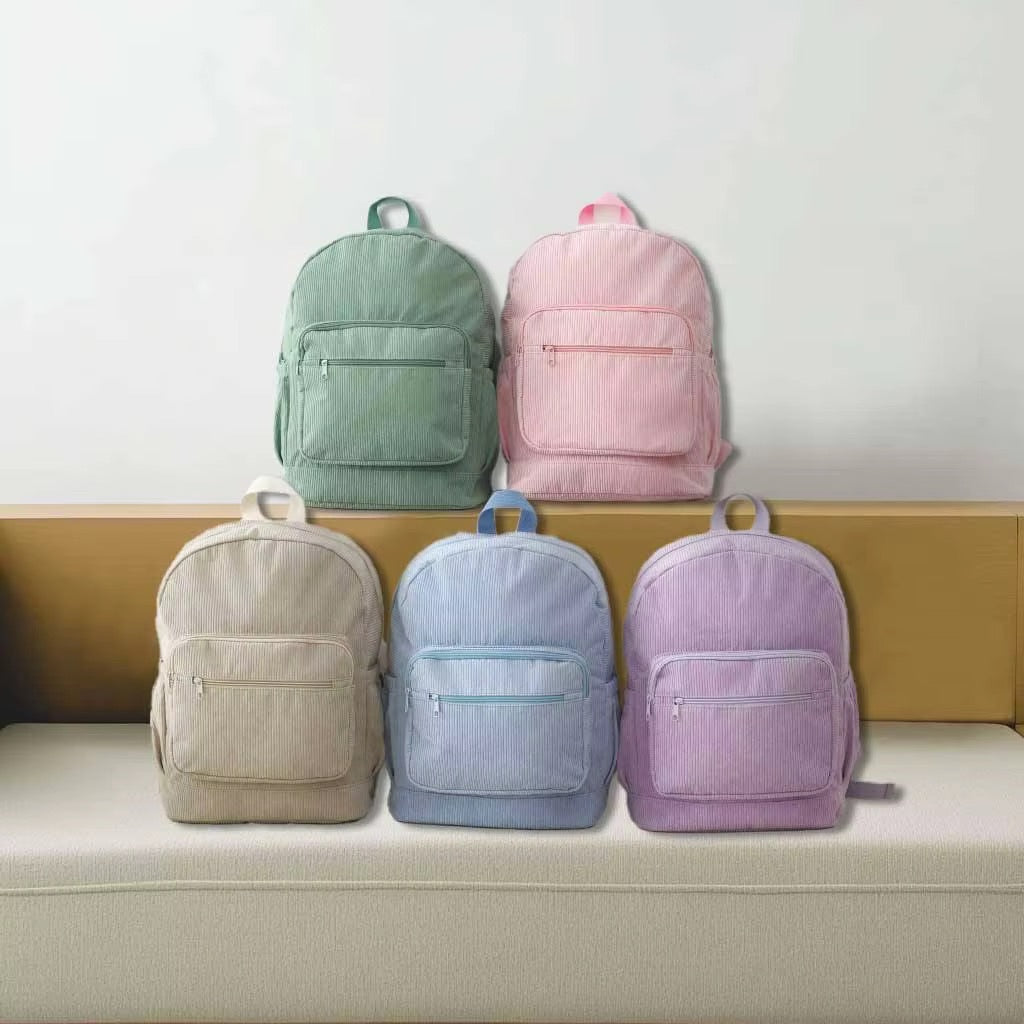 Personalised Corduroy Backpack